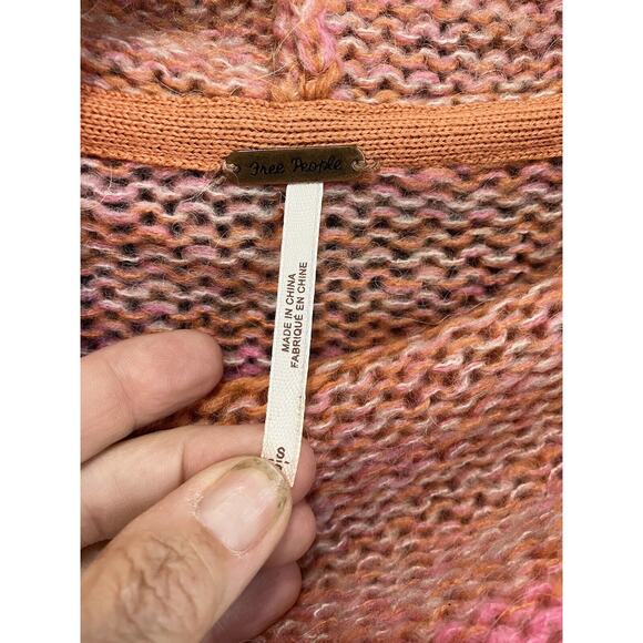 Free People Women Striped Cowl-Neck Pink Tunic Sweater Dress Size S - Picture 8 of 11